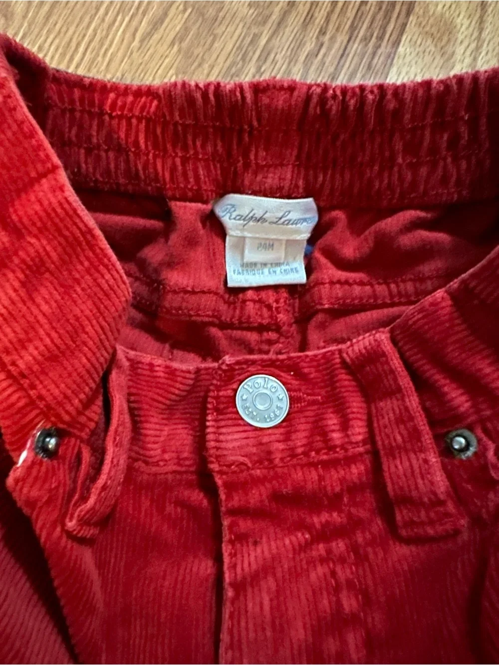 Red Ralph Lauren Corduroy Pants (24 months)